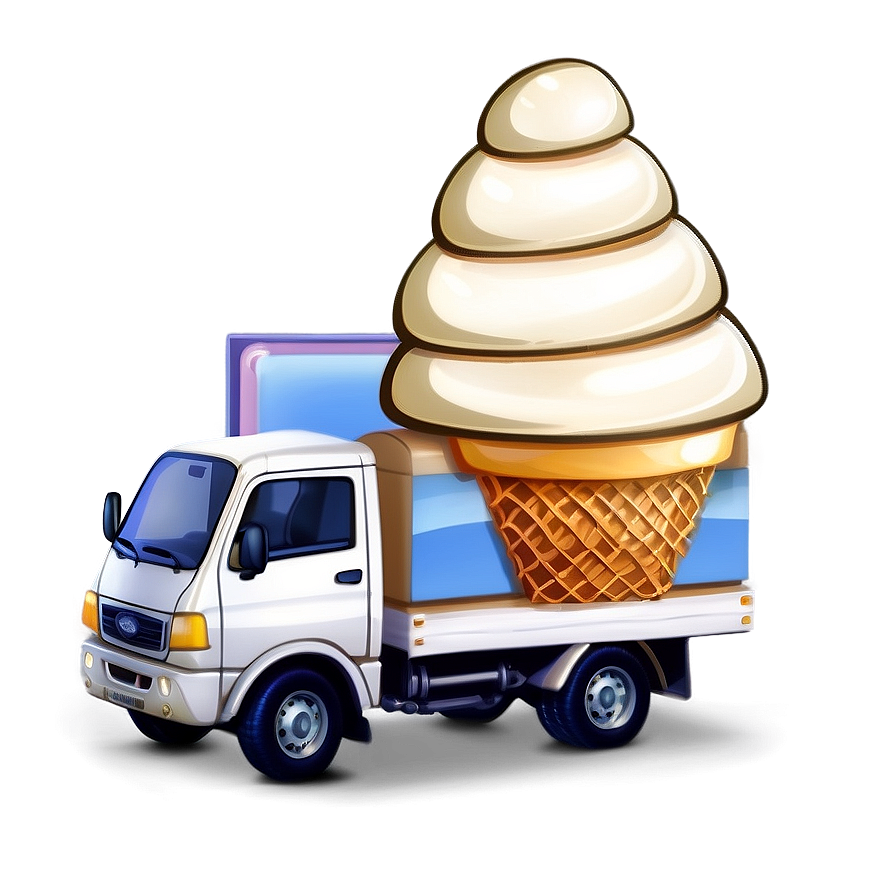 Ice Cream Delivery Truck Png Dtf59