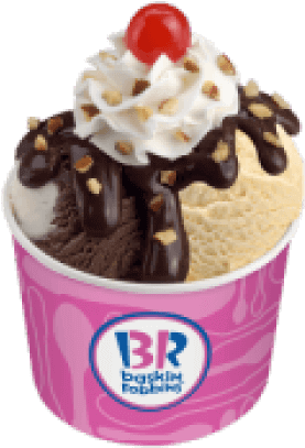 Thunder Hot Fudge Sundae - Thunder Hot Fudge Baskin Robbins PNG image with a transparent background, free high-resolution download