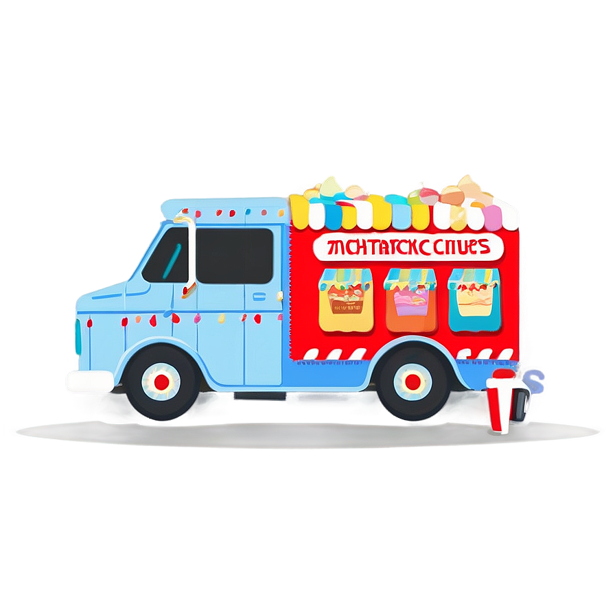 Ice Cream Truck At The Fairground Png 06122024