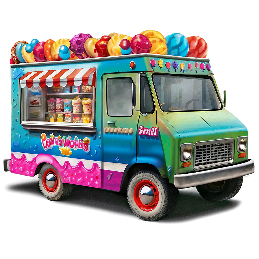 Ice Cream Truck Full Of Treats Png Ogj