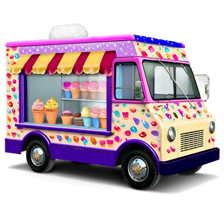 Ice Cream Truck With Open Window Png Poh