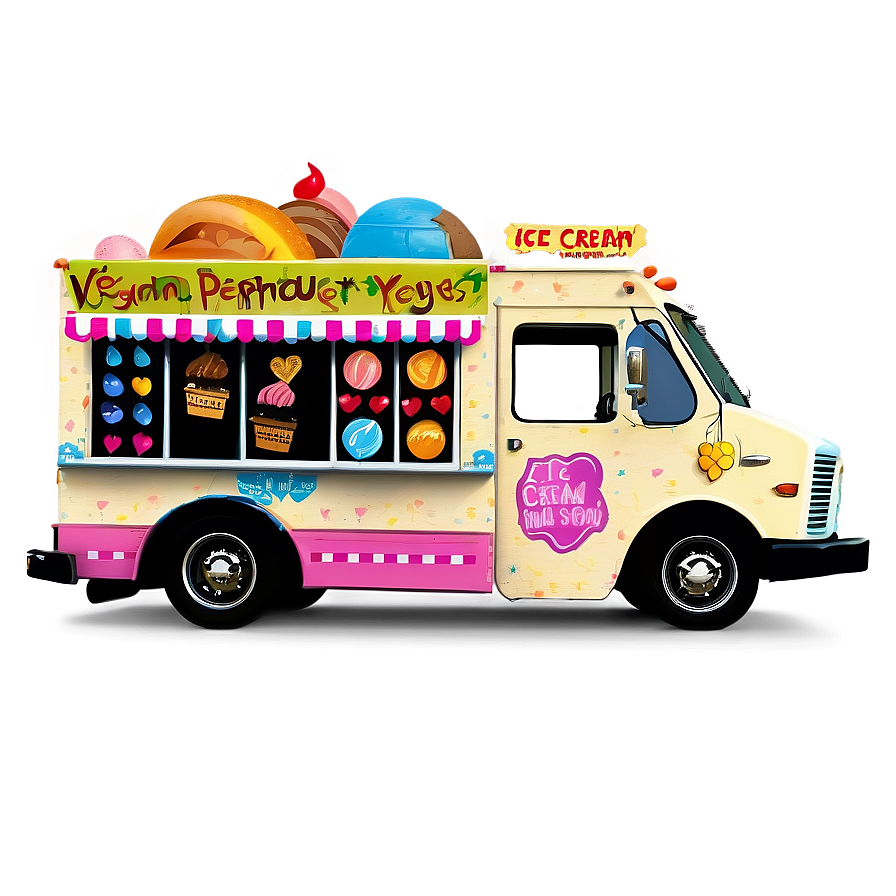 Ice Cream Truck With Vegan Options Png Nnv