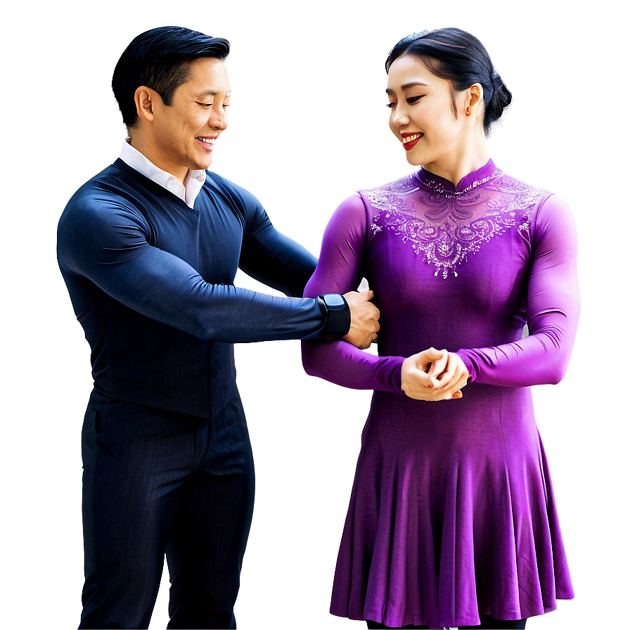 Ice Dancing Elegance PNG cot PNG with transparent background