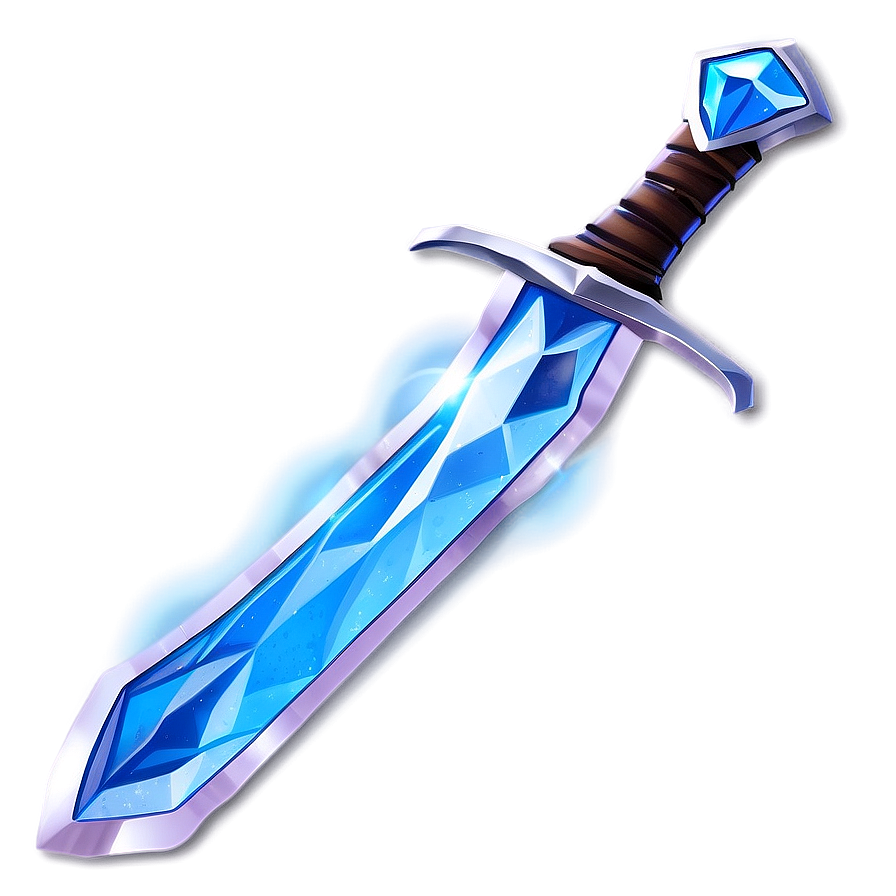 Ice Diamond Sword Png 05252024