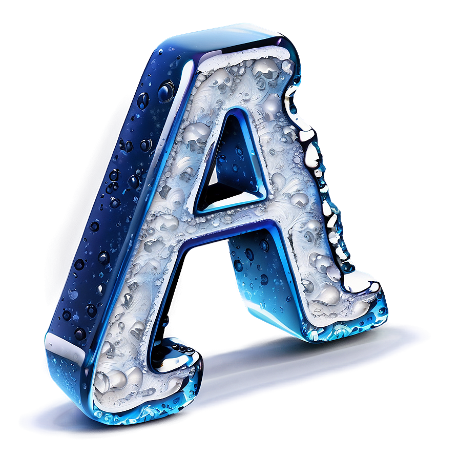 Ice Effect Letter A Png Unt