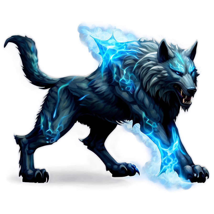 Ice Elemental Wolf Png 05032024