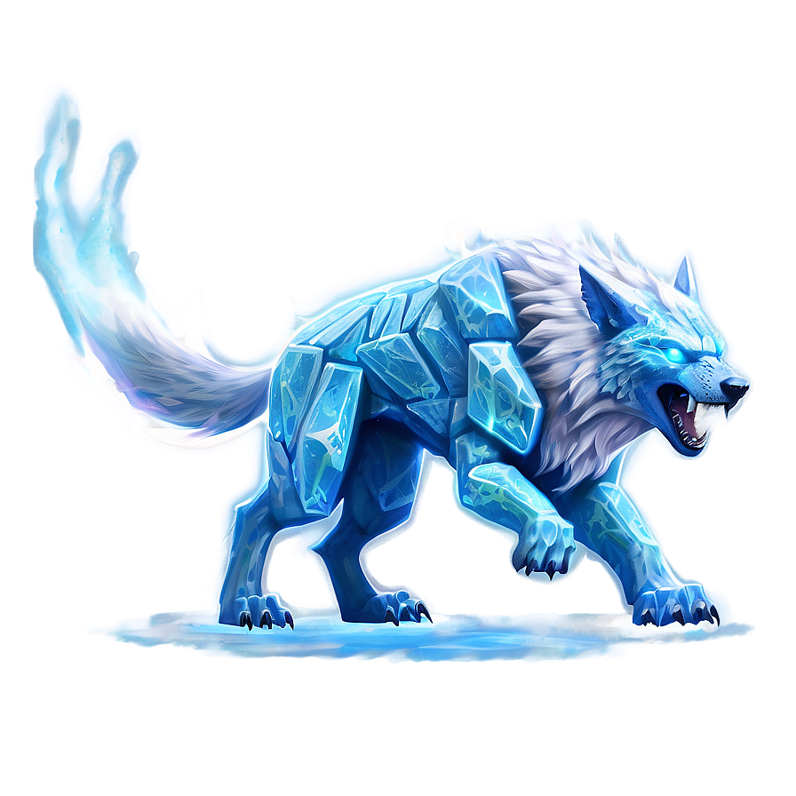 Ice Elemental Wolf Png 3