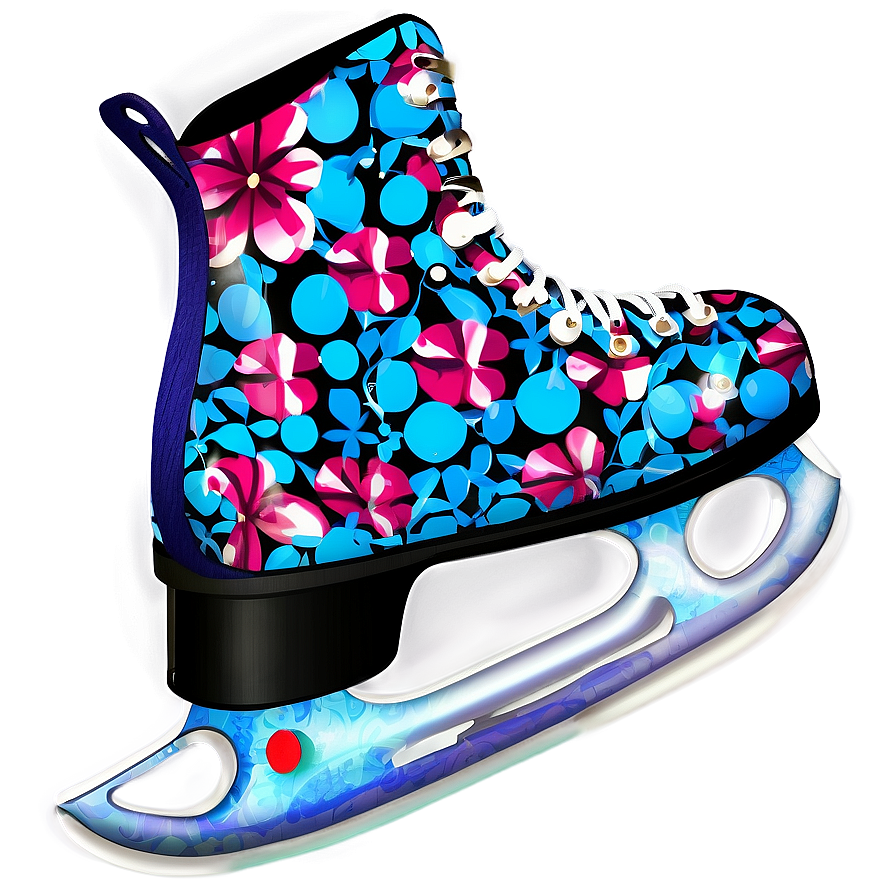 Ice Skates With Pattern Png Rhf89