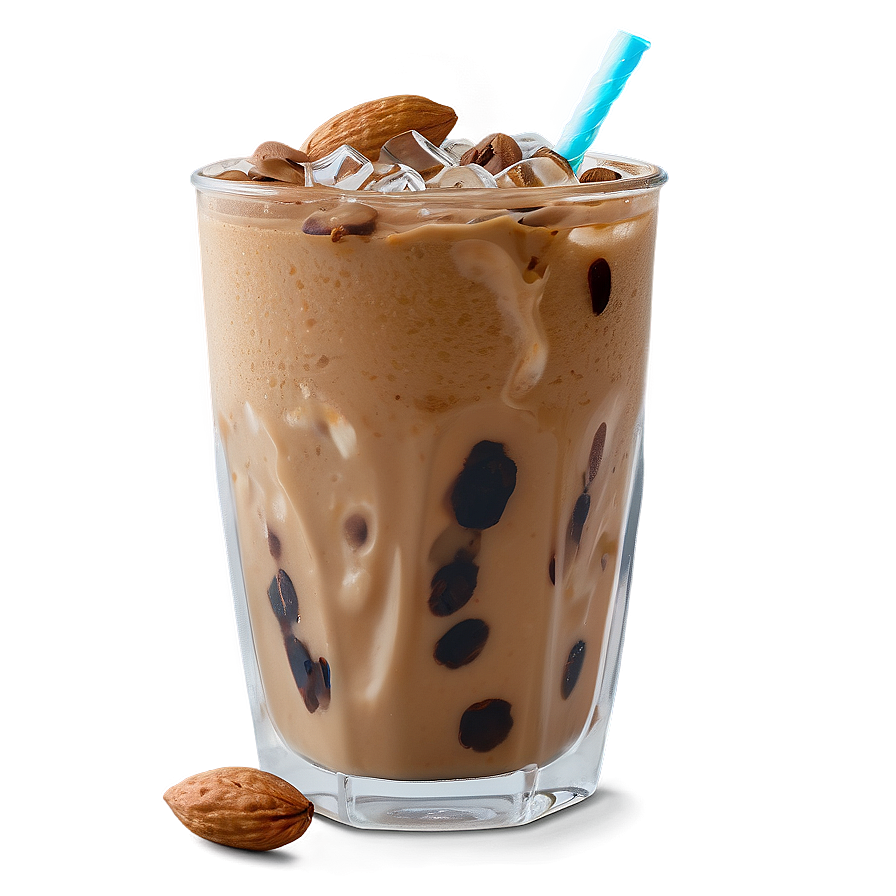 Iced Coffee with Almond Milk PNG 05252024 PNG image with a transparent background, free high-resolution download