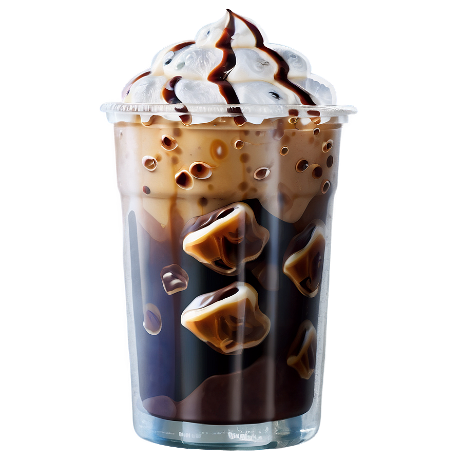 Iced Coffee with Foam PNG tsn60 PNG image with a transparent background, free high-resolution download