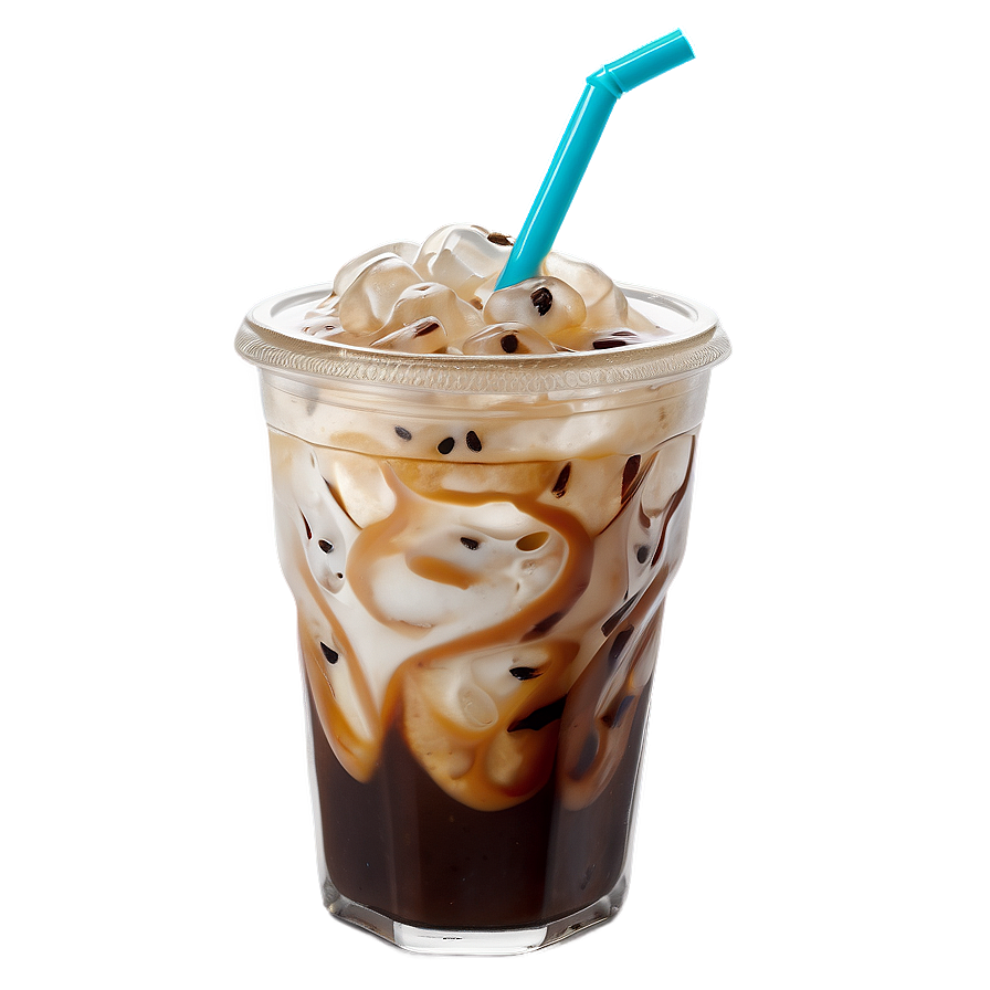 Iced Coffee With Foam Png Wxm