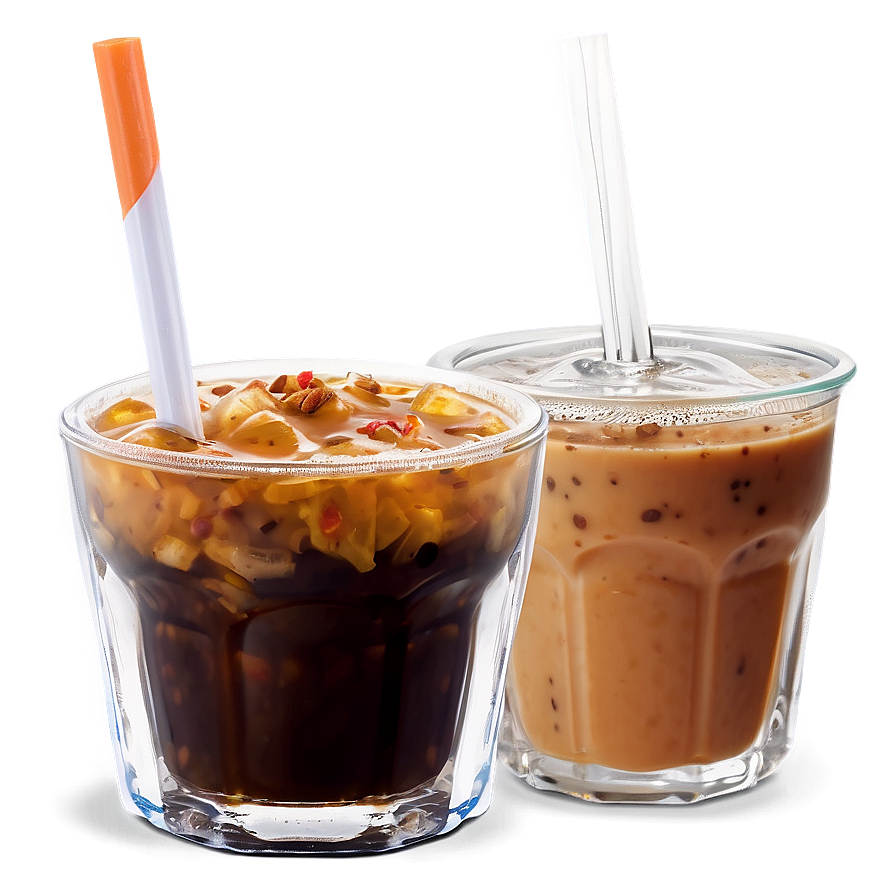 Iced Coffee With Pumpkin Spice Png Lko26