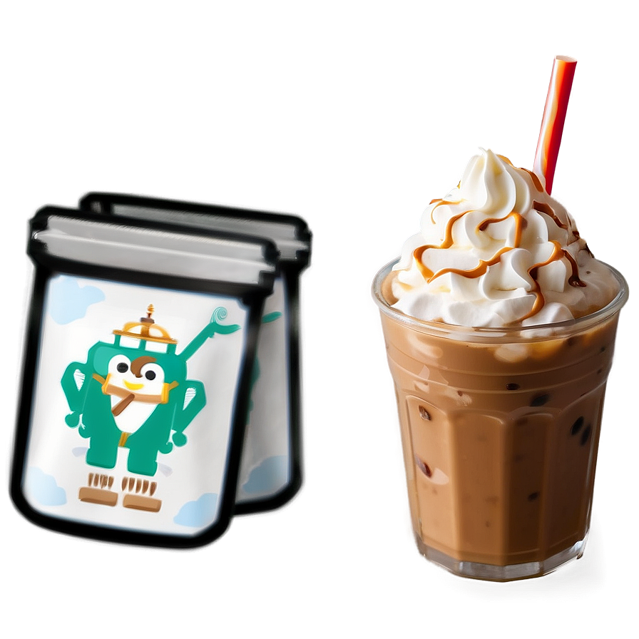 Iced Coffee with Whipped Cream PNG 77 PNG image with a transparent background, free high-resolution download