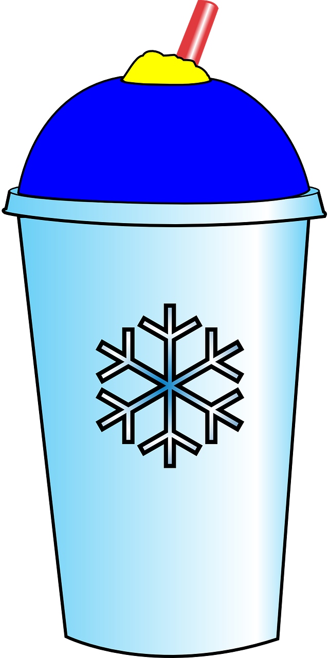 Iced drink cup with strawand snowflake design PNG image with a transparent background, free high-resolution download
