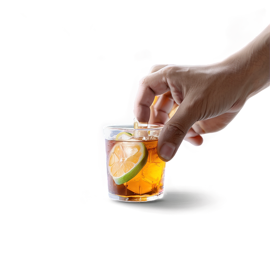 Iced Tea in Hand PNG ica PNG image with a transparent background, free high-resolution download