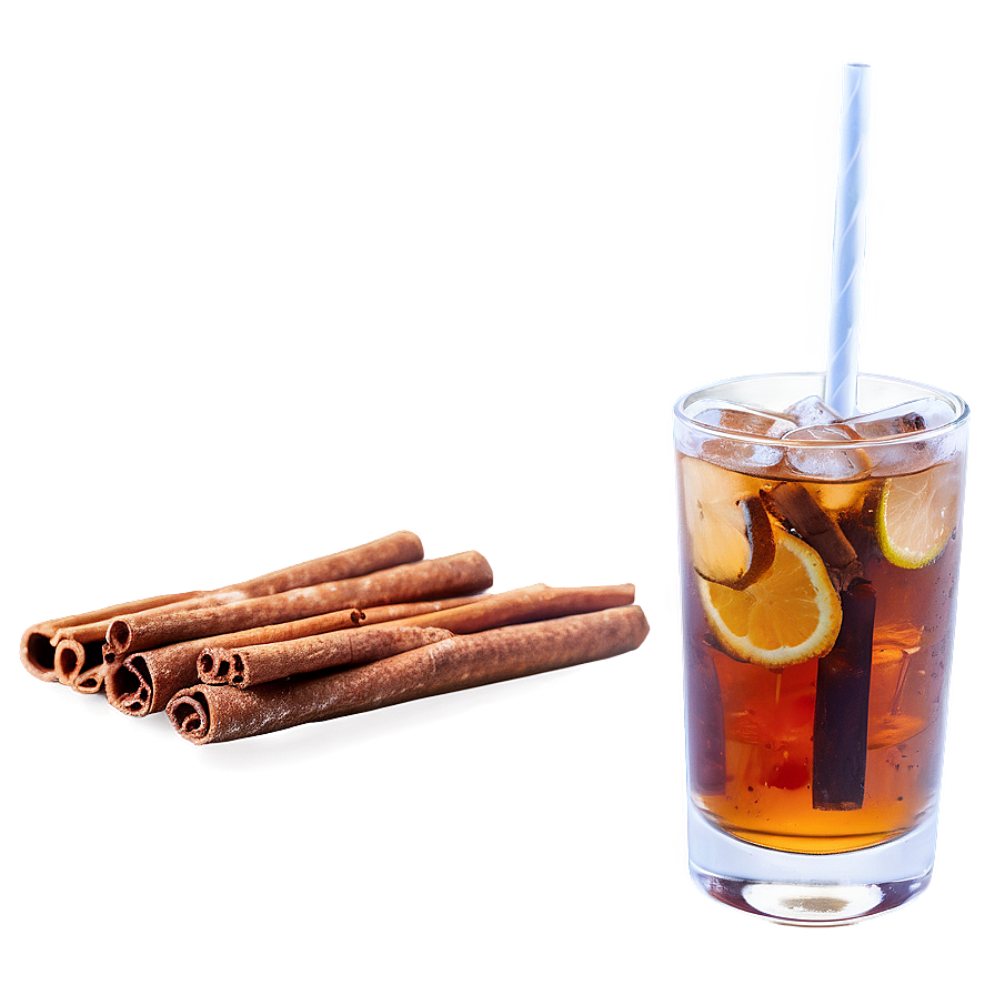 Iced Tea With Cinnamon Stick Png Rcl91