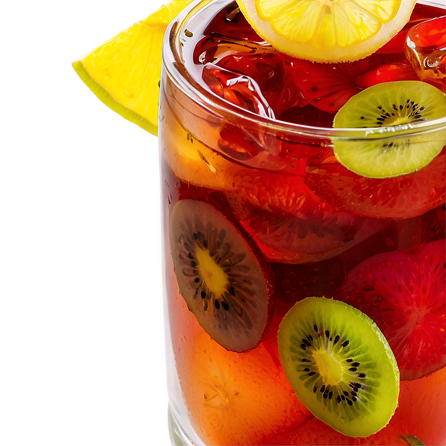 Iced Tea With Fruit Garnish Png 06242024