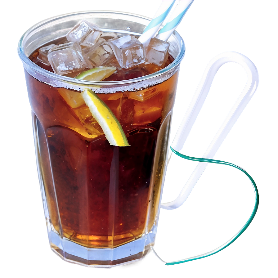 Iced Tea With Straw Png 06242024