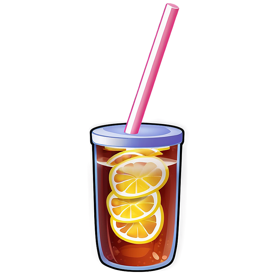 Iced Tea with Straw PNG 84 PNG image with a transparent background, free high-resolution download