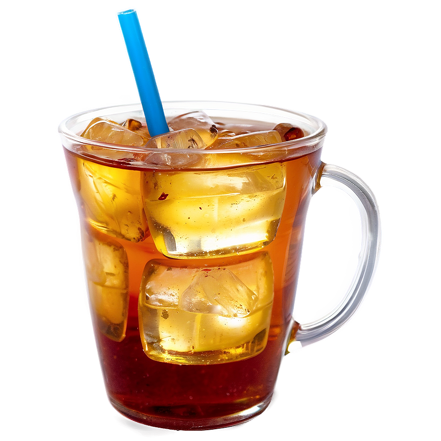 Iced Tea With Straw Png Mwe69