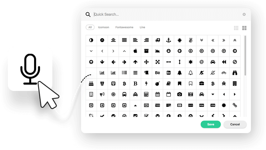 Icon Selection Interface Graphic Design PNG with transparent background
