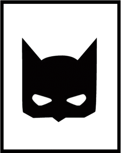 Iconic Black Batman Mask Silhouette