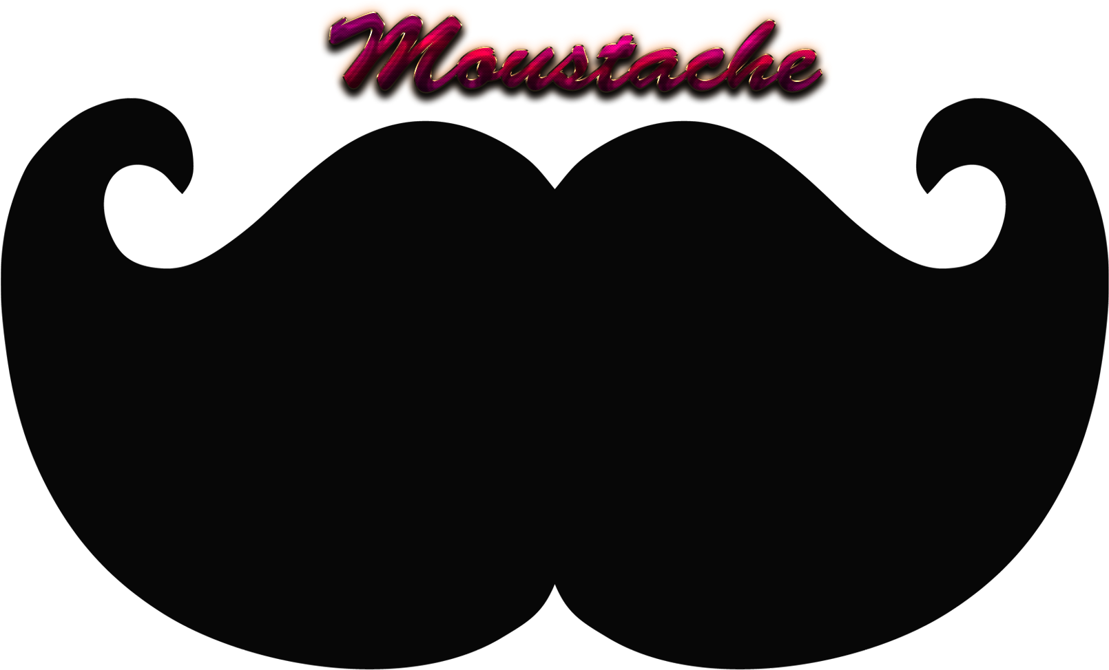 Iconic Black Moustache Graphic