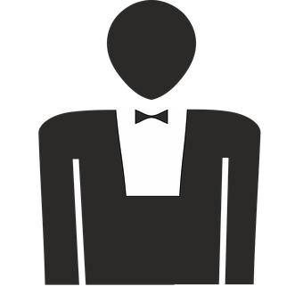 Iconic Black Tie Event Vector PNG with transparent background