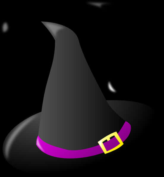 Iconic Black Witch Hat PNG image with a transparent background, free high-resolution download