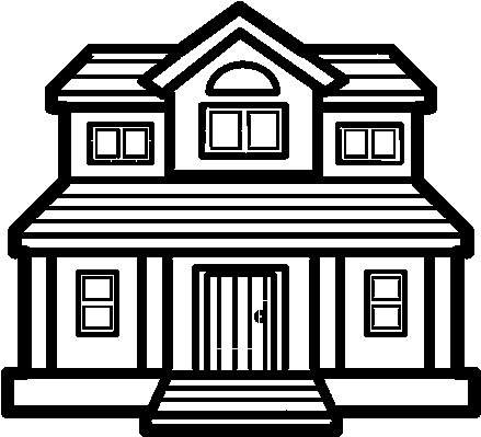 Victorian House Coloring Page - Mansion Para Dibujar PNG with transparent background