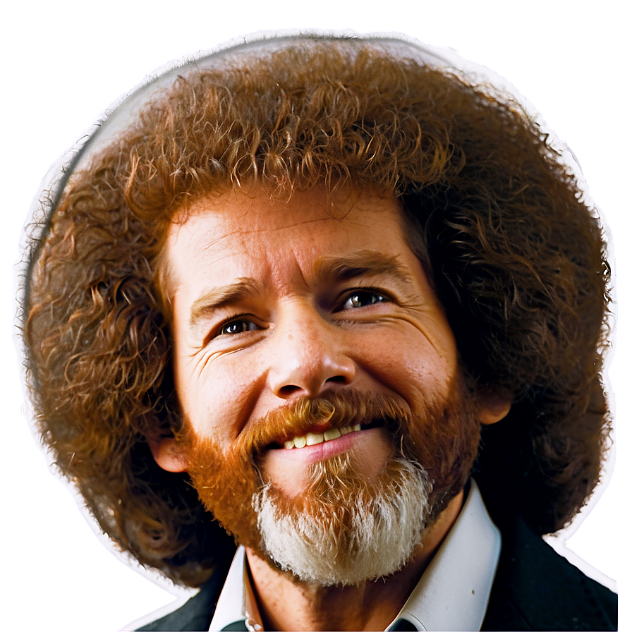 Iconic Bob Ross Hairstyle Png Nyf