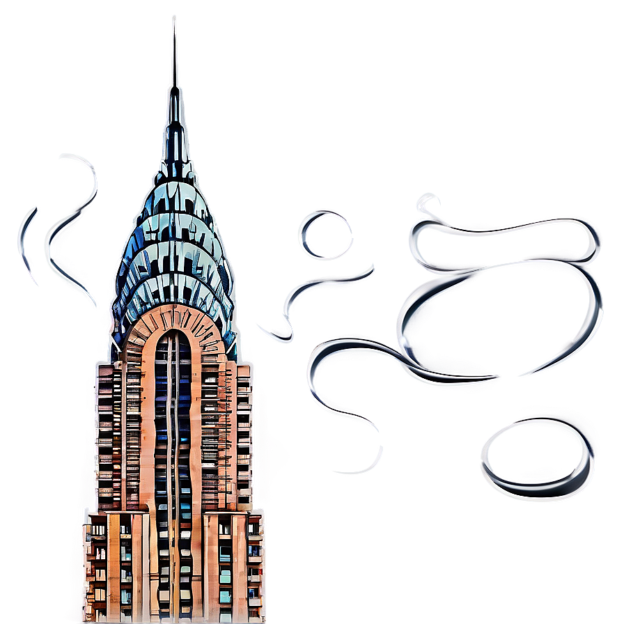 Iconic Chrysler Building Artwork Png Wiw