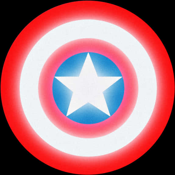 Iconic Circular Red White Blue Shield