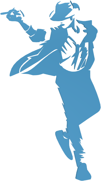 Iconic Dance Pose Silhouette PNG with transparent background