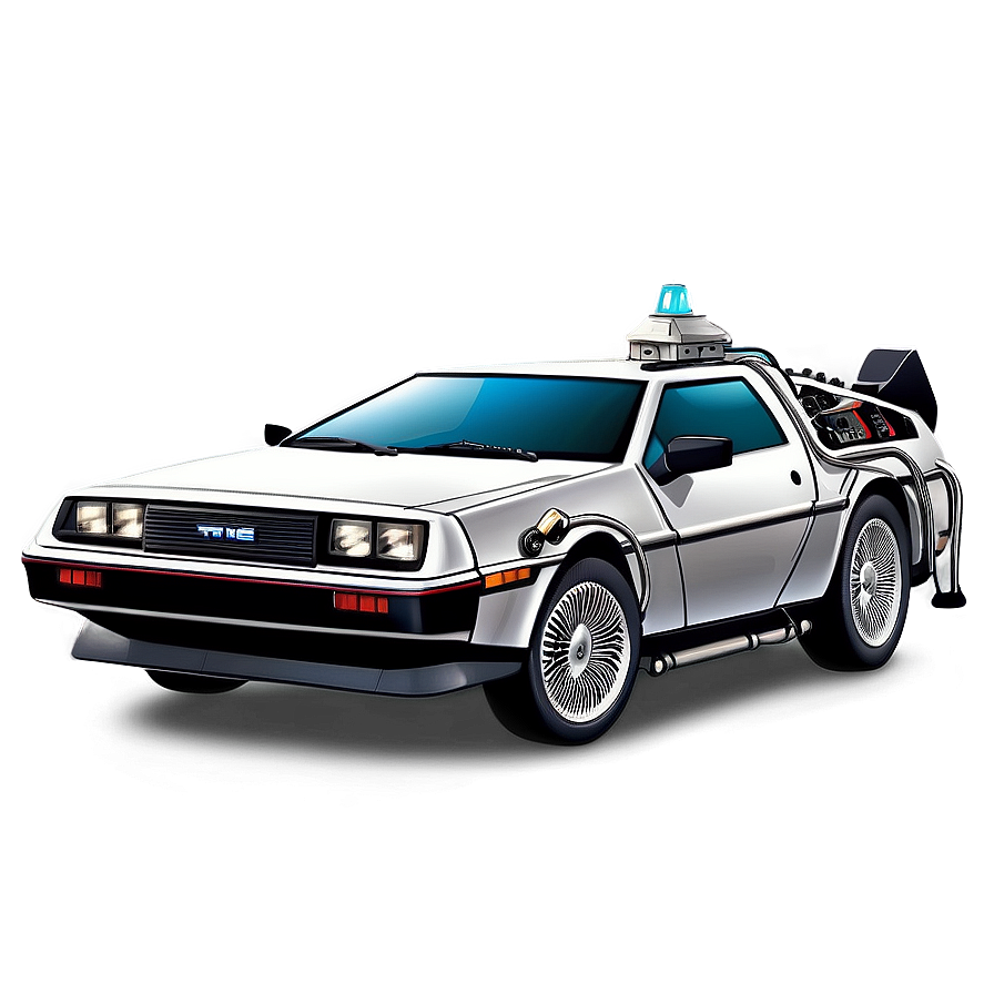 Iconic Delorean Time Machine Graphic Png 45