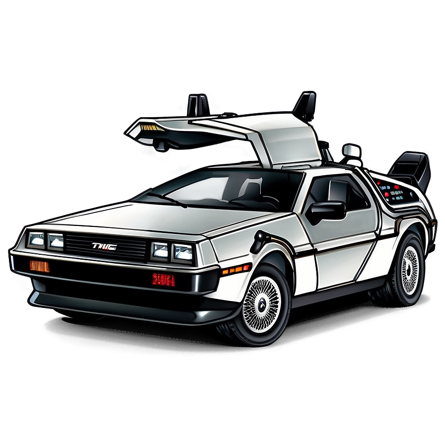 Iconic Delorean Time Machine Graphic Png 88