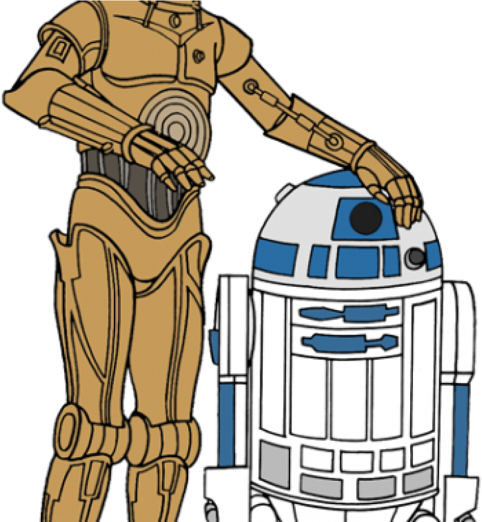 Disney Star Wars Jpg Banner Library Library - C3po And R2d2 Clipart, HD Png Download PNG image with a transparent background, free high-resolution download