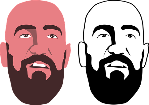 Iconic Dual Portraits Graphic PNG with transparent background