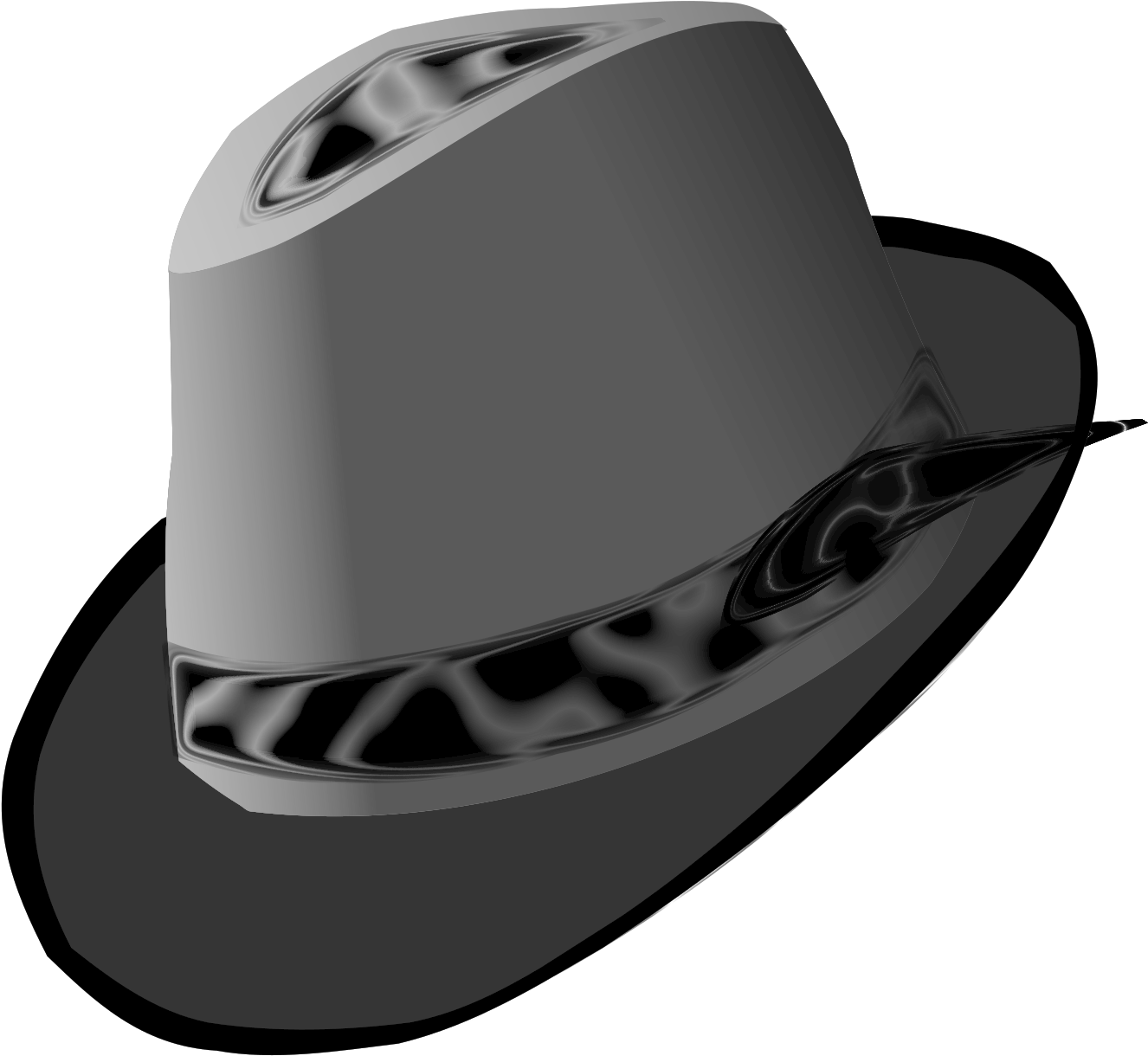 Iconic Fedora Hat3 D Render PNG with transparent background