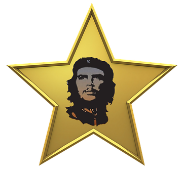 Iconic Figure Golden Star PNG with transparent background