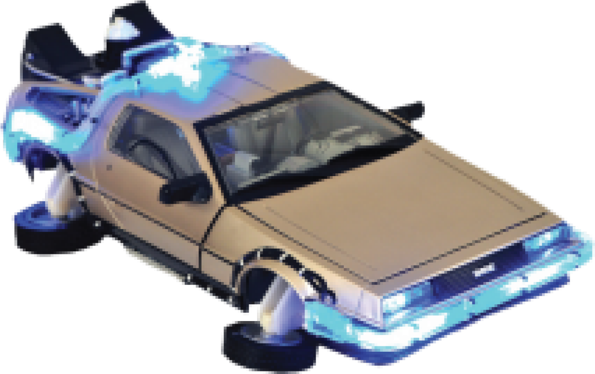 Iconic Futuristic Car Toy PNG with transparent background