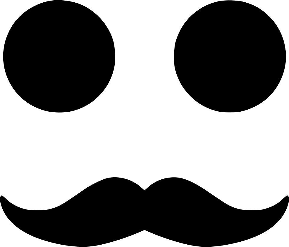 Iconic Gentleman Mustacheand Glasses PNG with transparent background