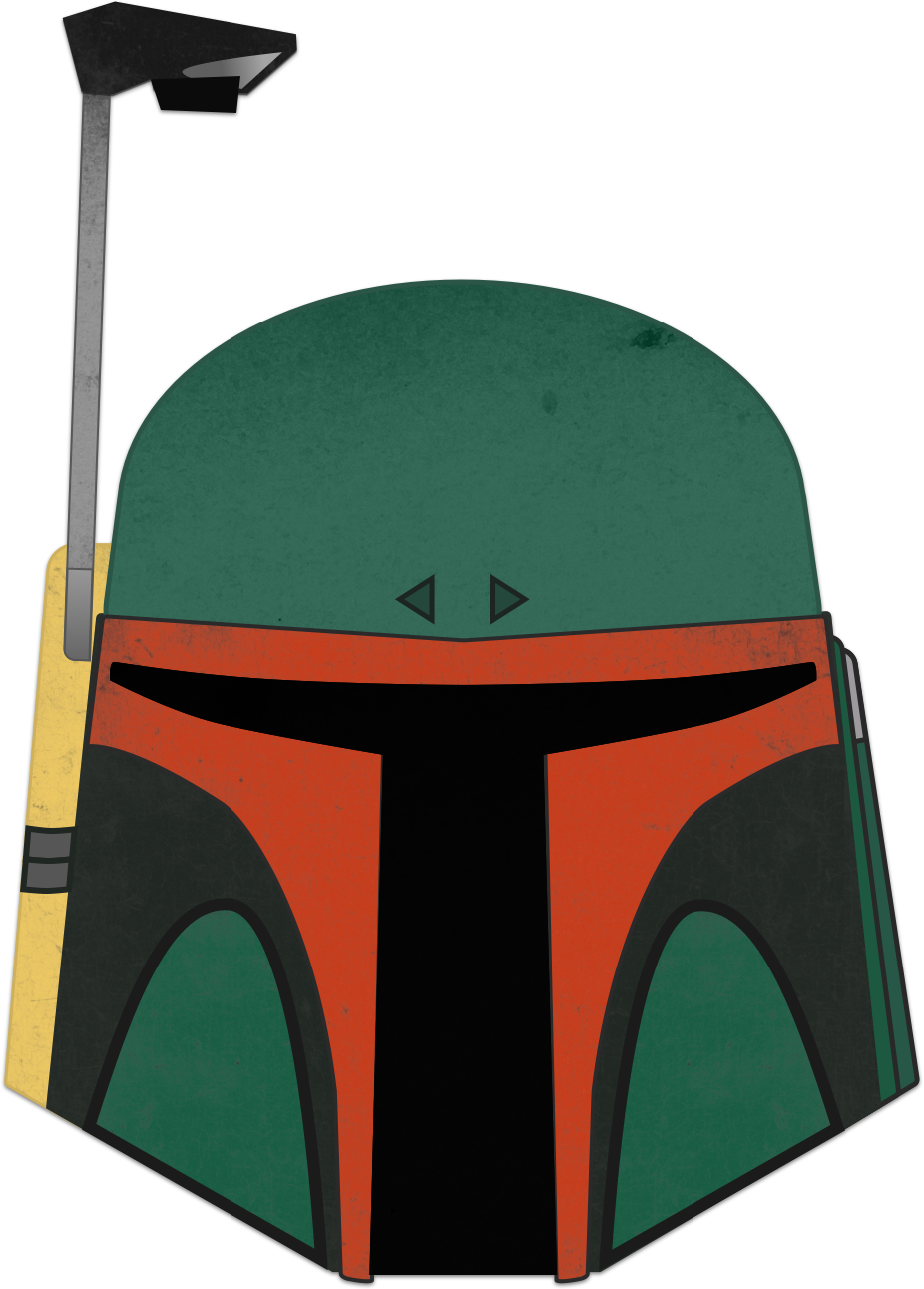 Iconic Greenand Red Helmet Illustration