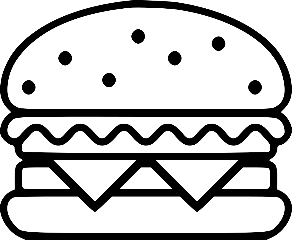 Iconic Hamburger Graphic PNG with transparent background
