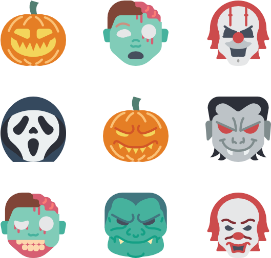 Iconic Horror Charactersand Pumpkins