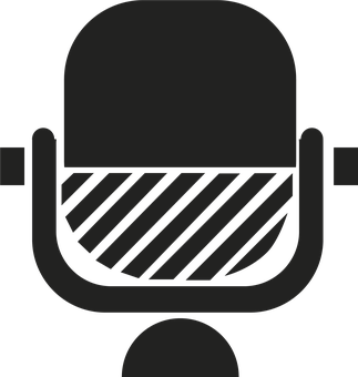 Iconic Microphone Graphic PNG with transparent background