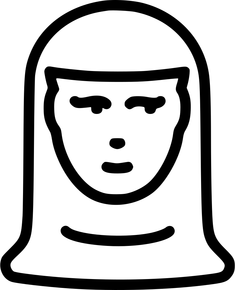 Iconic Nun Headgear Outline