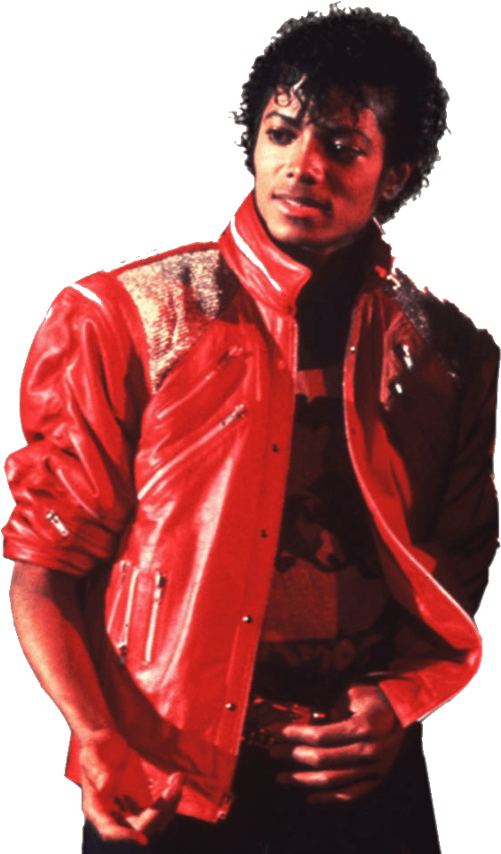 Iconic_ Red_ Jacket_ Pose PNG with transparent background