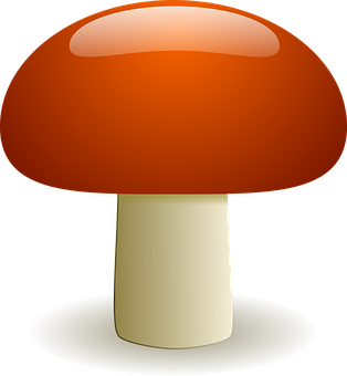 Iconic Red Mushroom Graphic PNG with transparent background