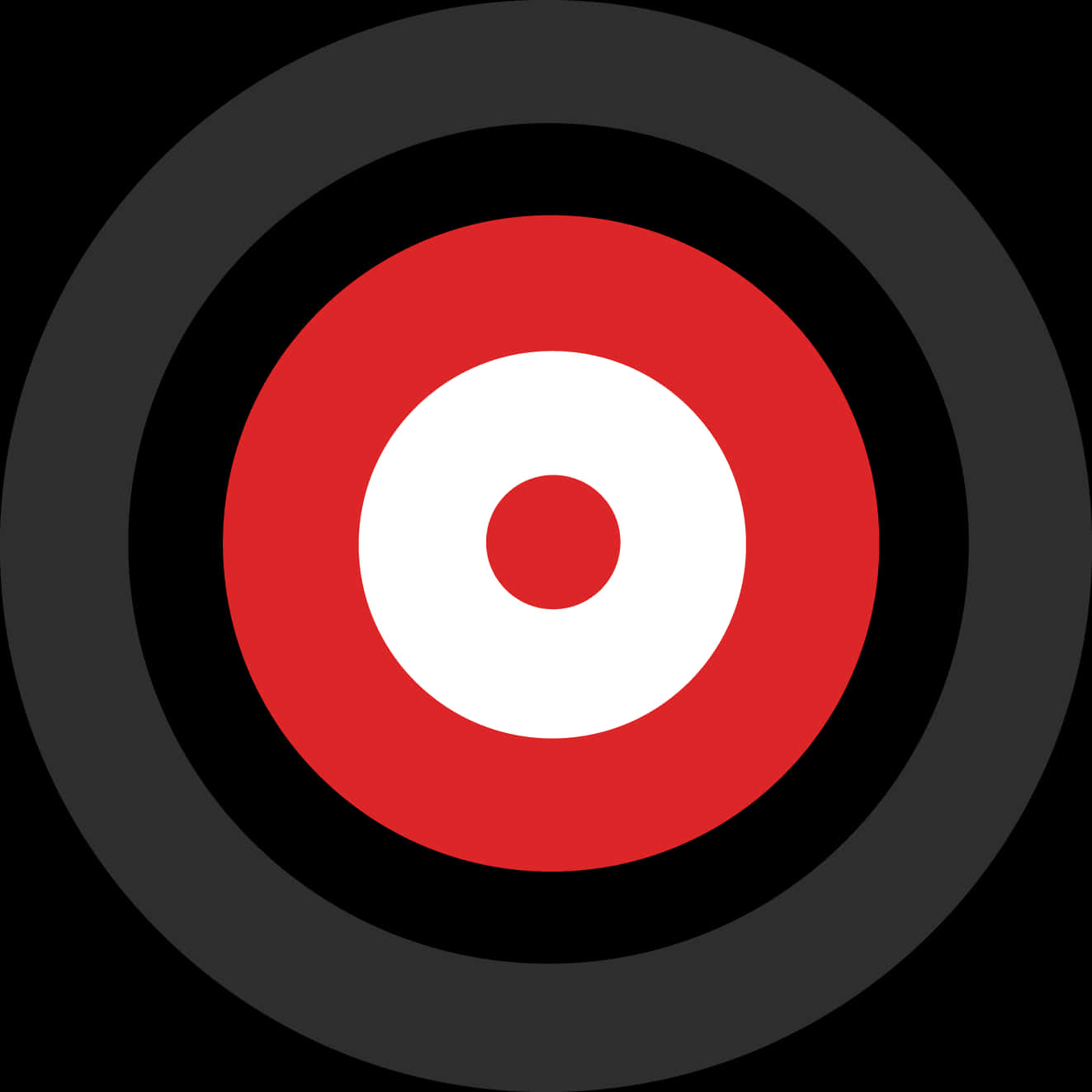Iconic Redand White Bullseye Design PNG with transparent background